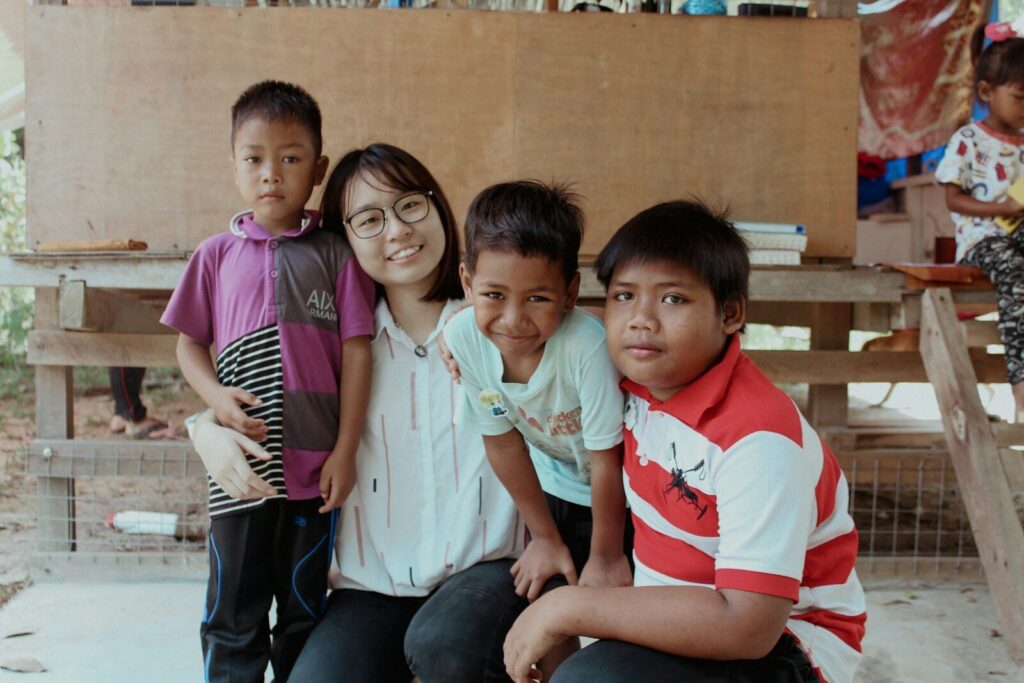 Foreigners with native locals