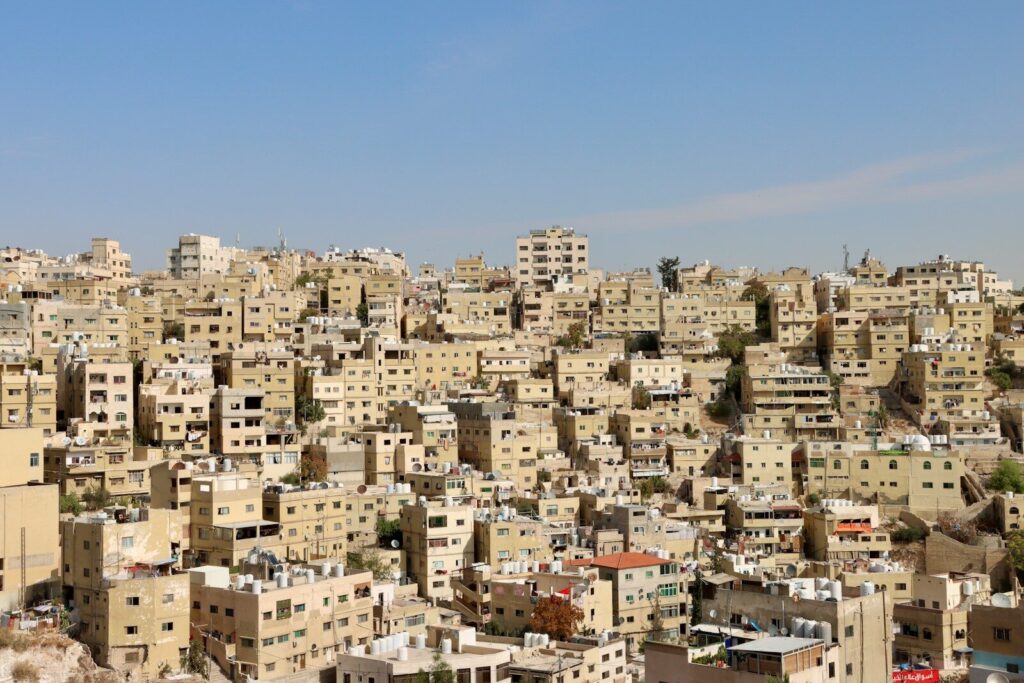 a view of a city with lots of tall buildings