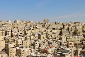 a view of a city with lots of tall buildings